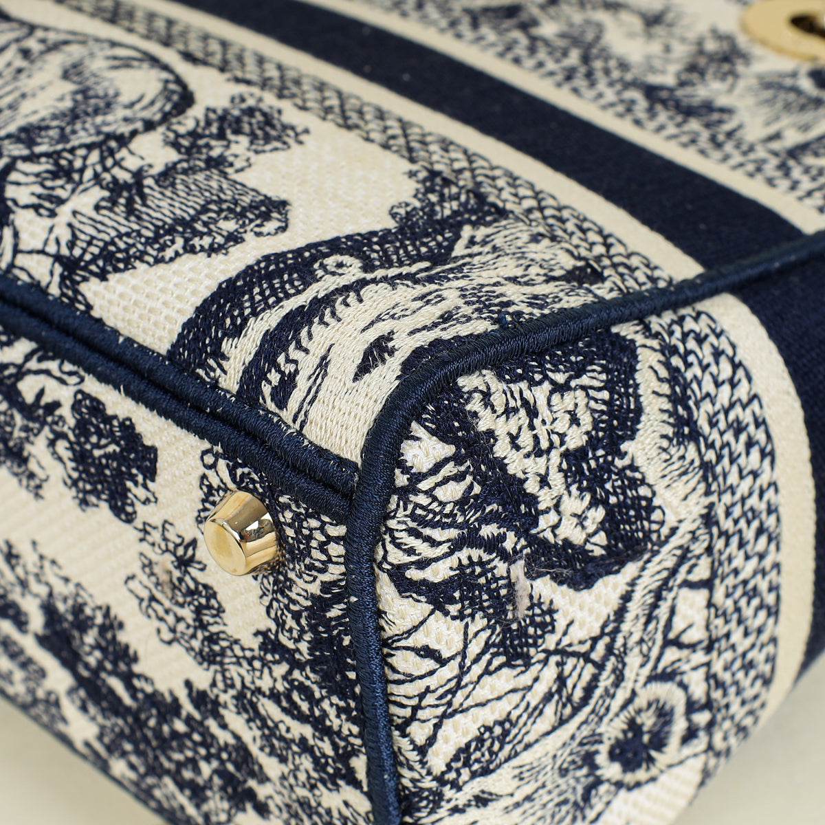 Christian Dior Bicolor Toile De Jouy Lady D-Lite Medium Bag