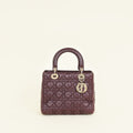 Christian Dior Burgundy Lady Dior Medium Bag
