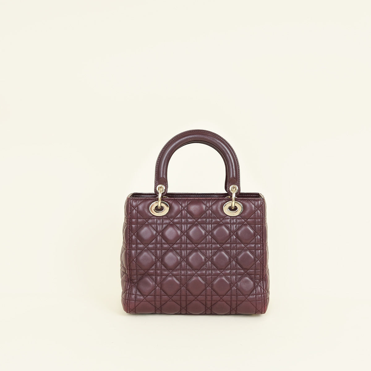 Christian Dior Burgundy Lady Dior Medium Bag