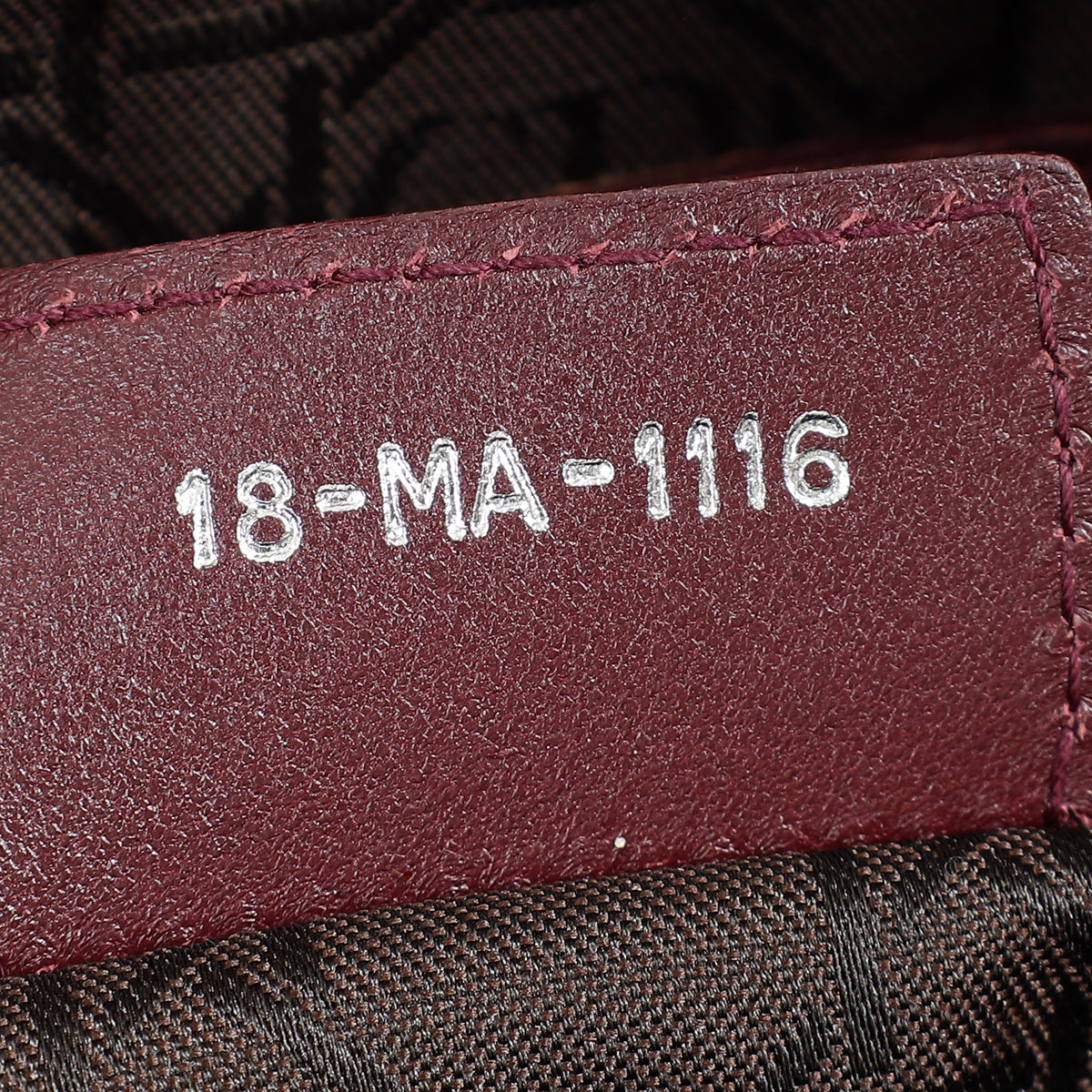 Christian Dior Burgundy Lady Dior Medium Bag