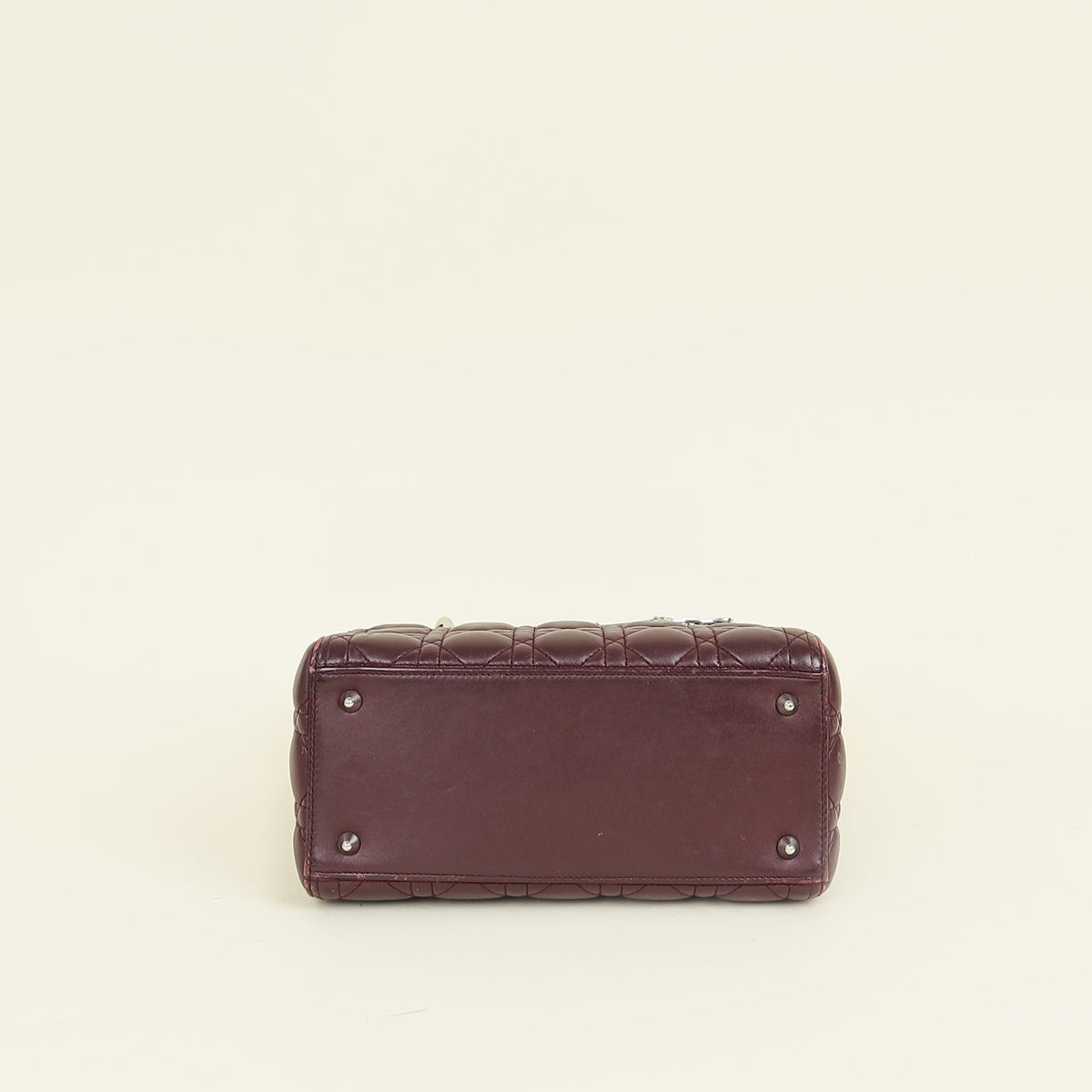 Christian Dior Burgundy Lady Dior Medium Bag