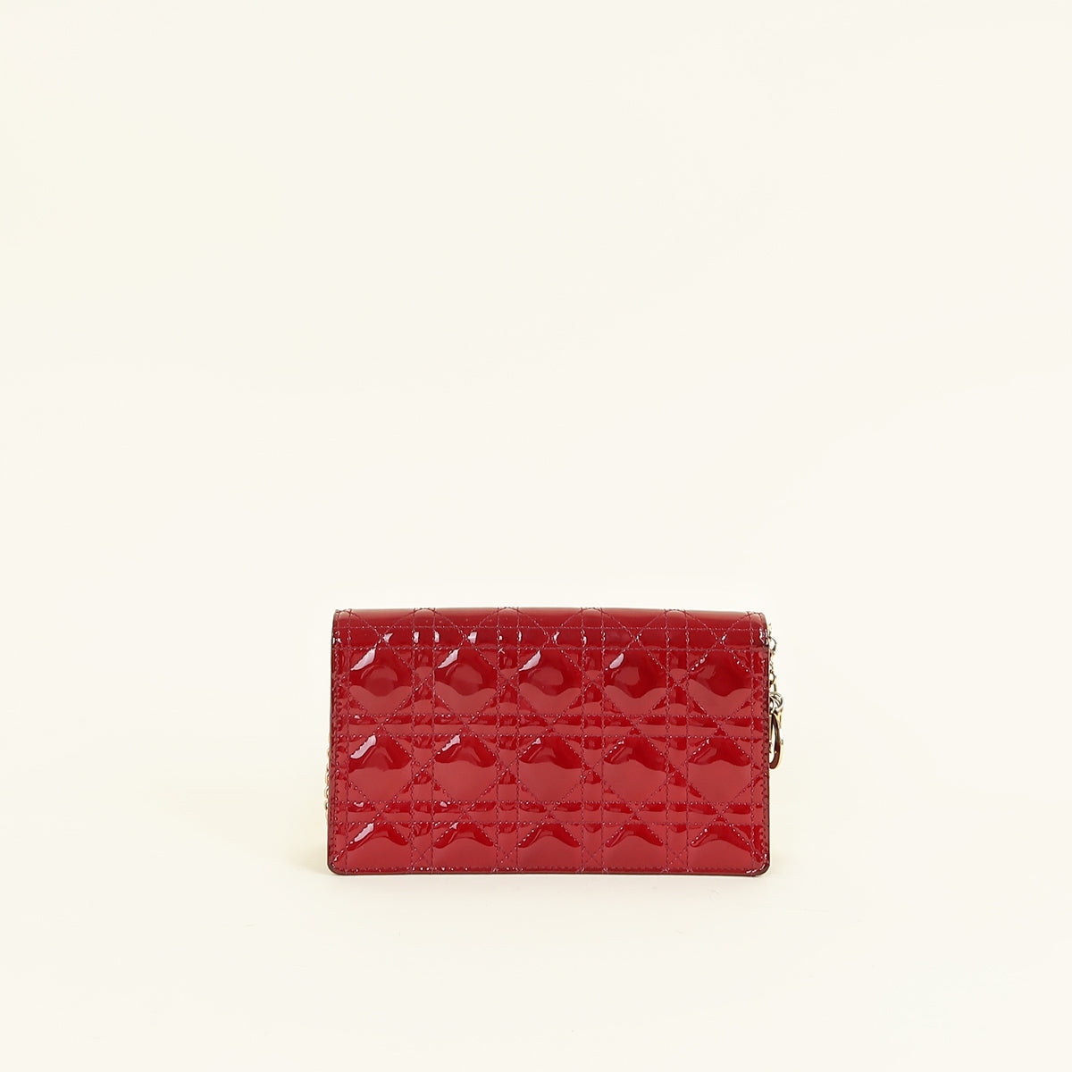 Christian Dior Cherry Red Lady Dior Chain Pouch