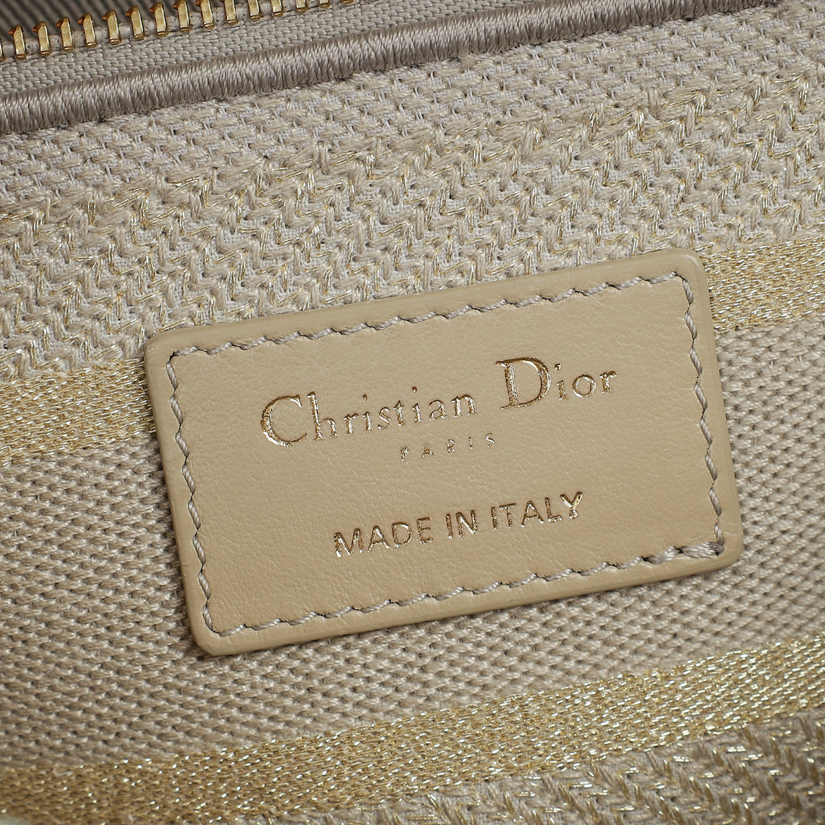 Christian Dior Multicolor Lady D-Lite Stripes Embroidery Medium Bag