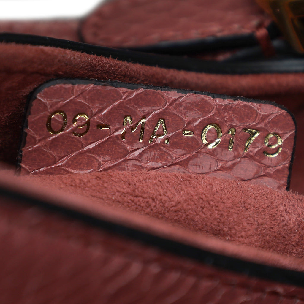 Christian Dior Mallow Rose Python Saddle Mini Bag