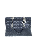 Christian Dior Navy Blue Lady Dior Soft Tote Large Bag