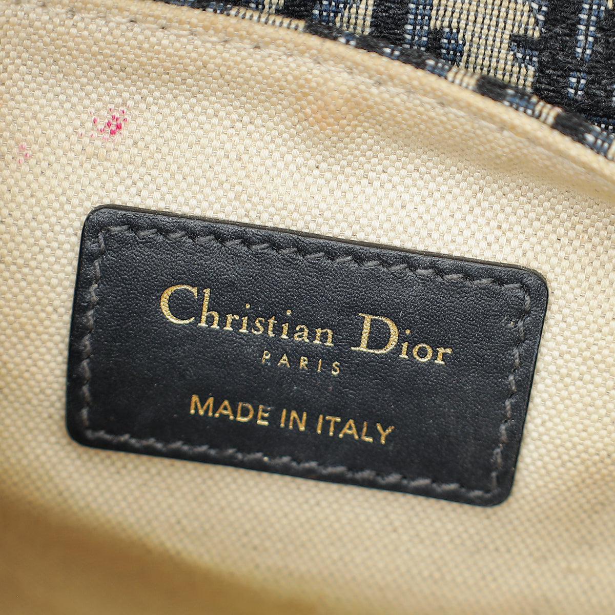 Christian Dior Navy Blue Oblique Mini Saddle Bag