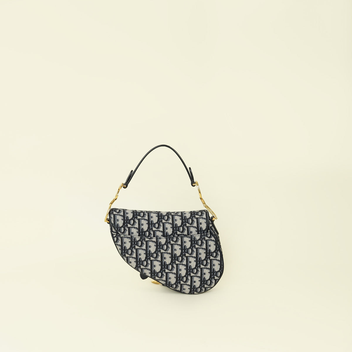 Christian Dior Navy Blue Oblique Saddle Mini Bag