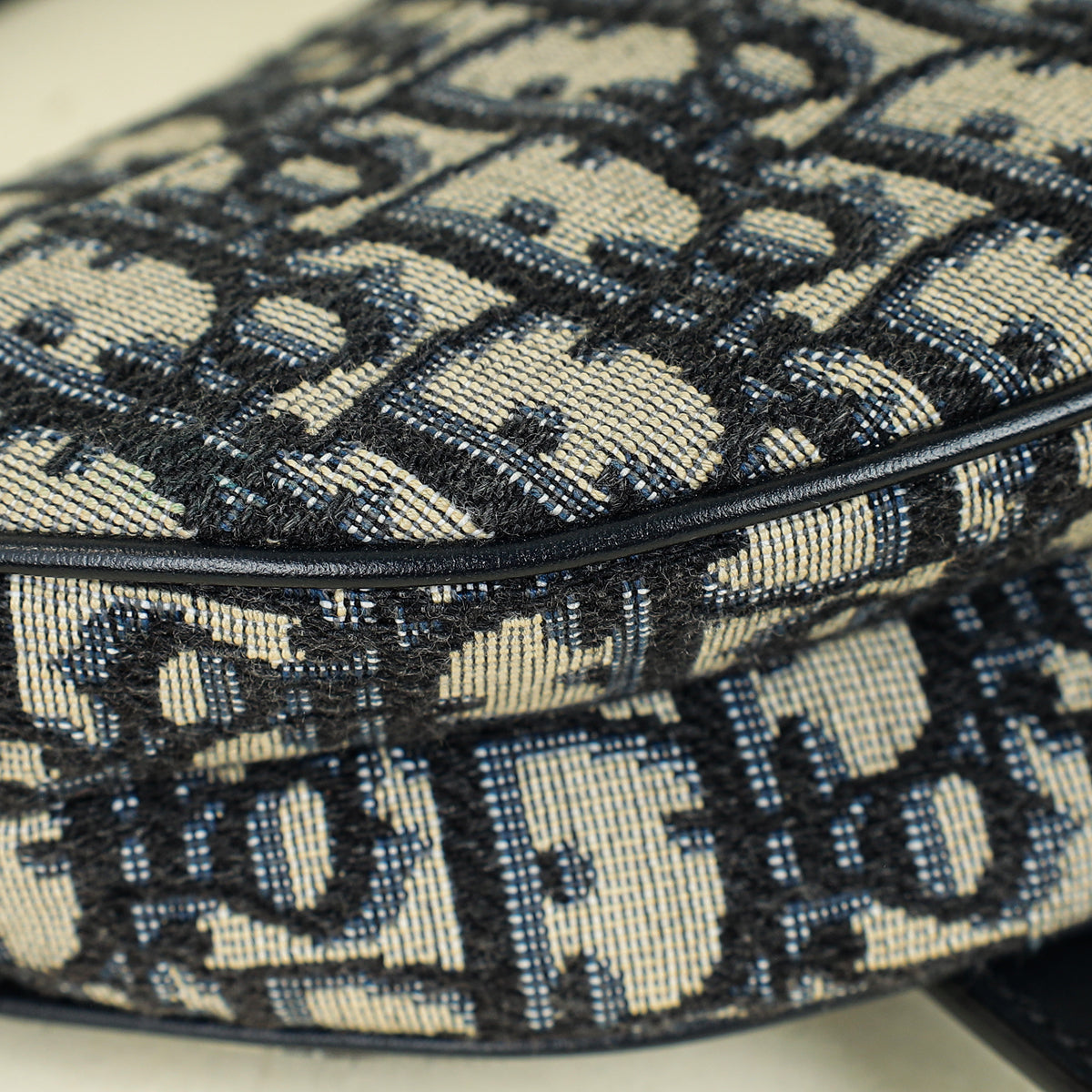 Christian Dior Navy Blue Oblique Saddle Mini Bag