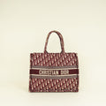 Christian Dior Burgundy Oblique Book Tote Medium Bag