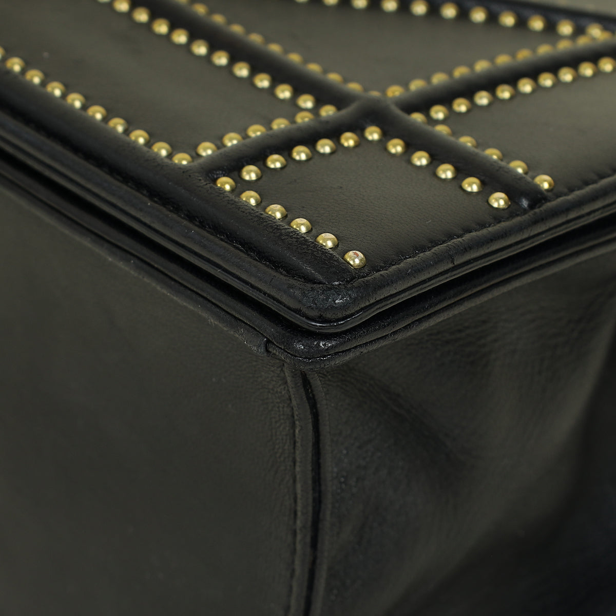 Christian Dior Black Diorama Studded Medium Bag