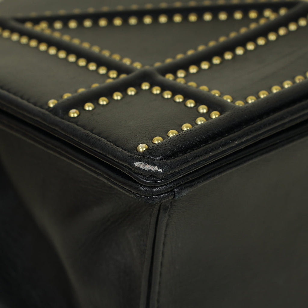 Christian Dior Black Diorama Studded Medium Bag