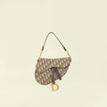 Christian Dior Brown Oblique Saddle Medium Bag