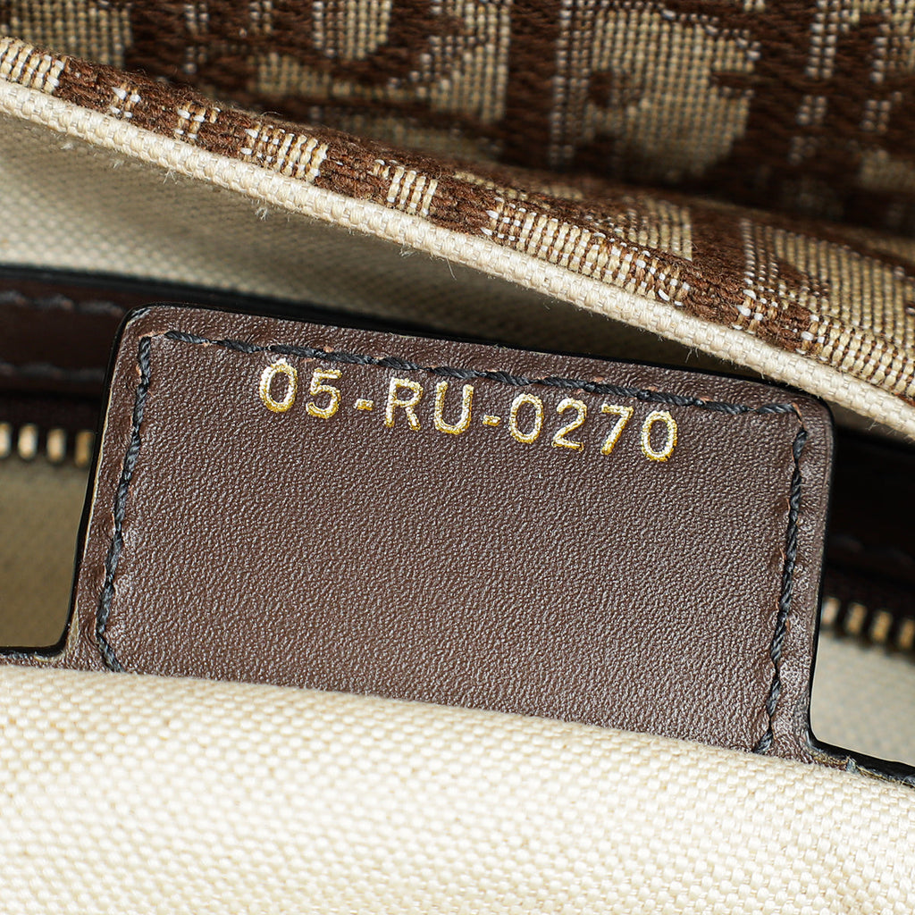 Christian Dior Brown Oblique Saddle Medium Bag