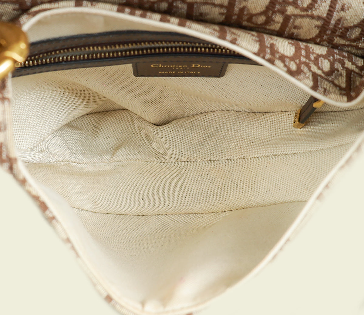 Christian Dior Brown Oblique Saddle Medium Bag