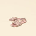 Christian Dior Light Pink Toile De Jouy Motif Dway Slide Mules 39.5