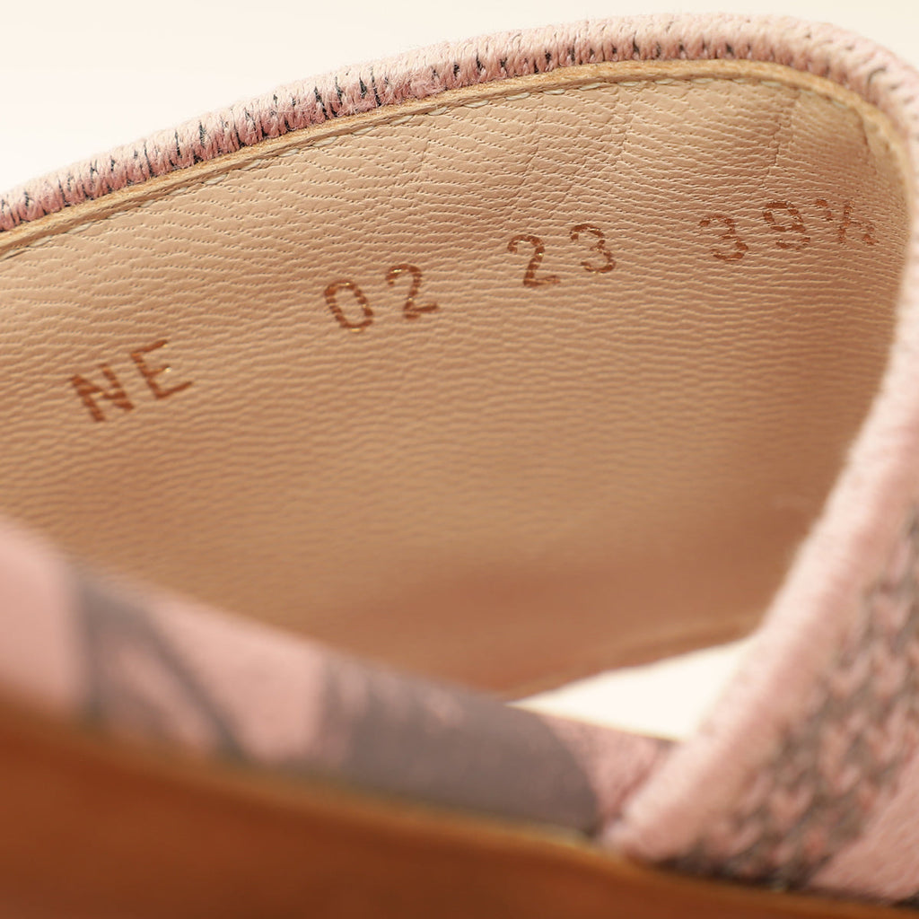 Christian Dior Light Pink Toile De Jouy Motif Dway Slide Mules 39.5