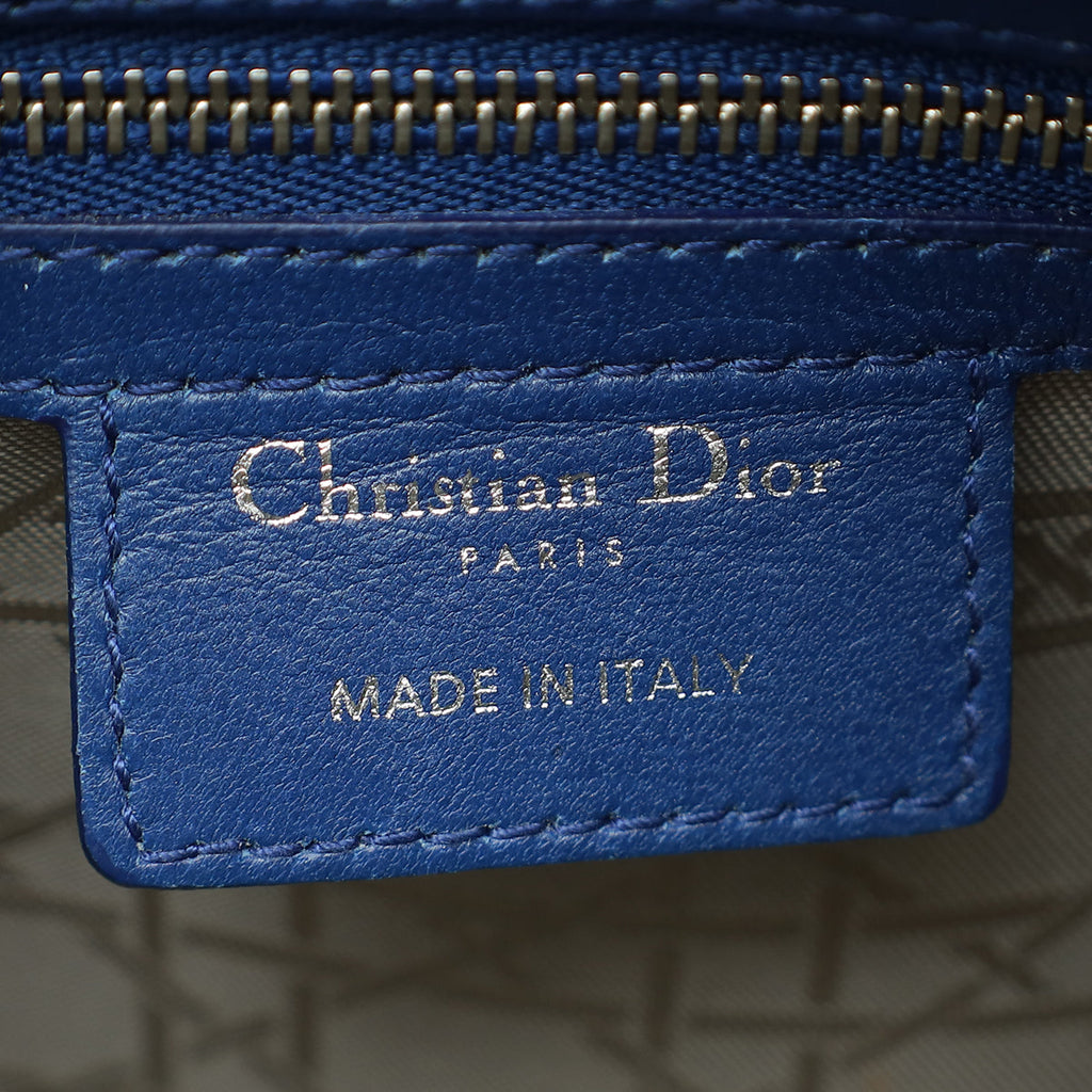 Christian Dior Blue Lady Dior Medium Bag