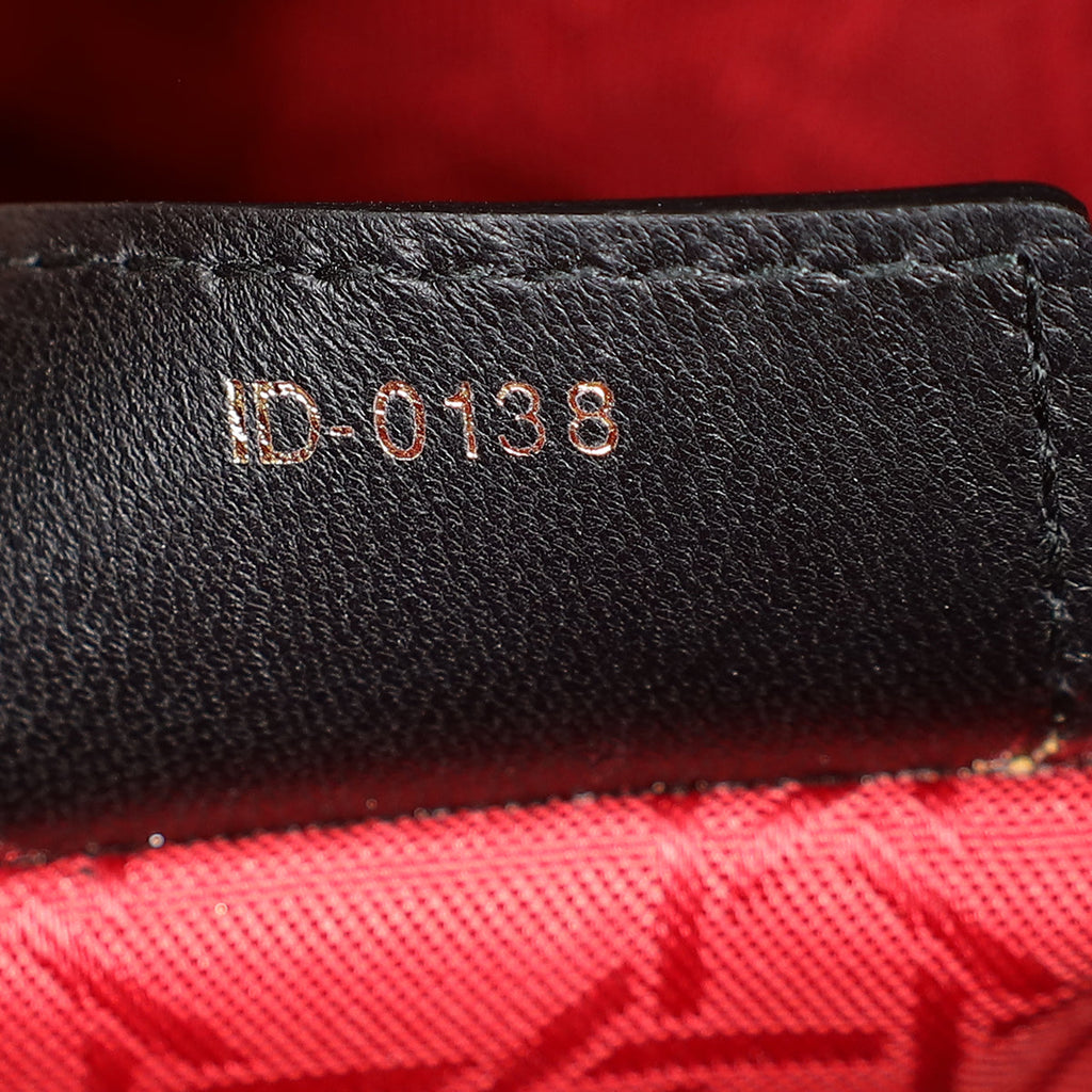 Christian Dior Black Lady Dior Medium Bag