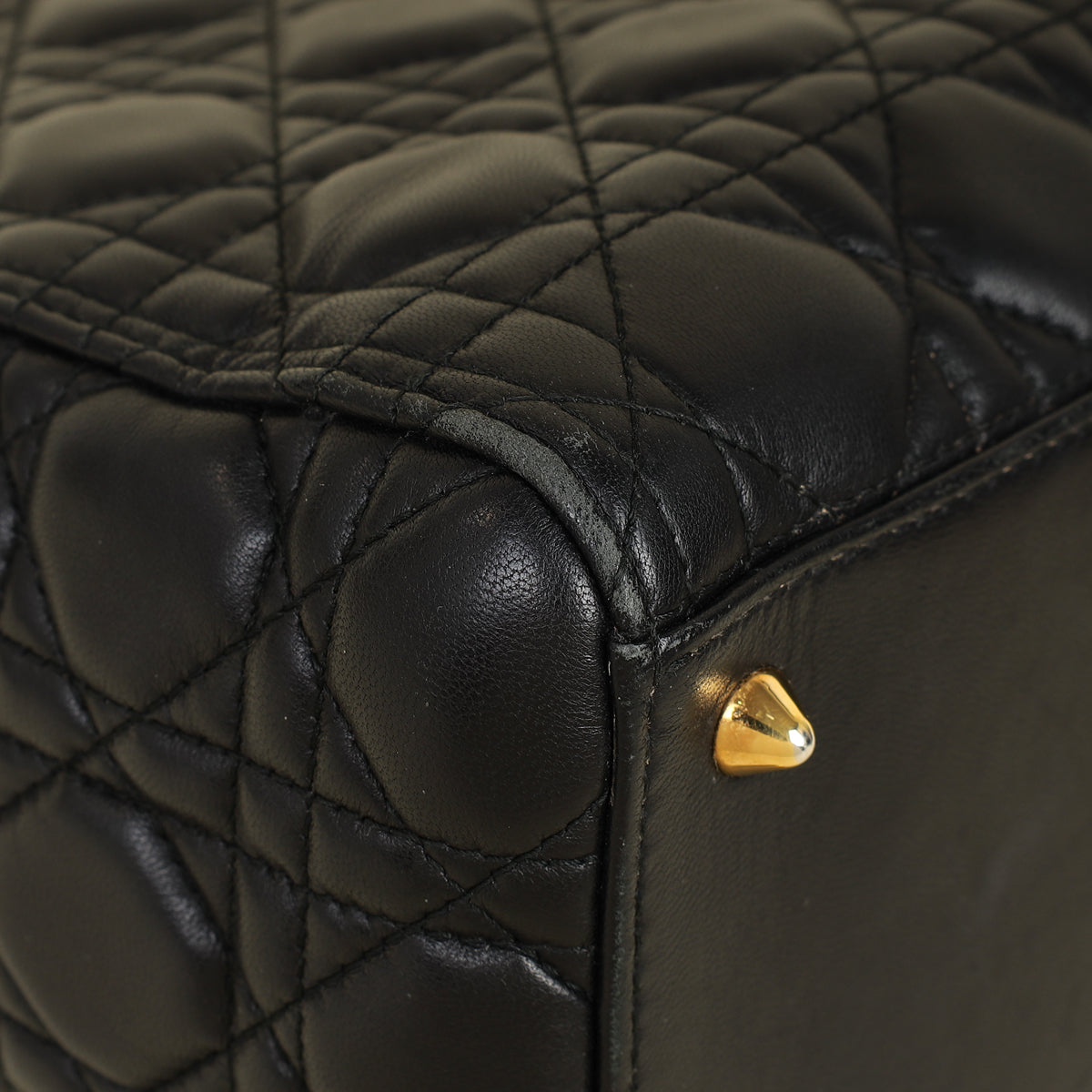 Christian Dior Black Lady Dior Medium Bag