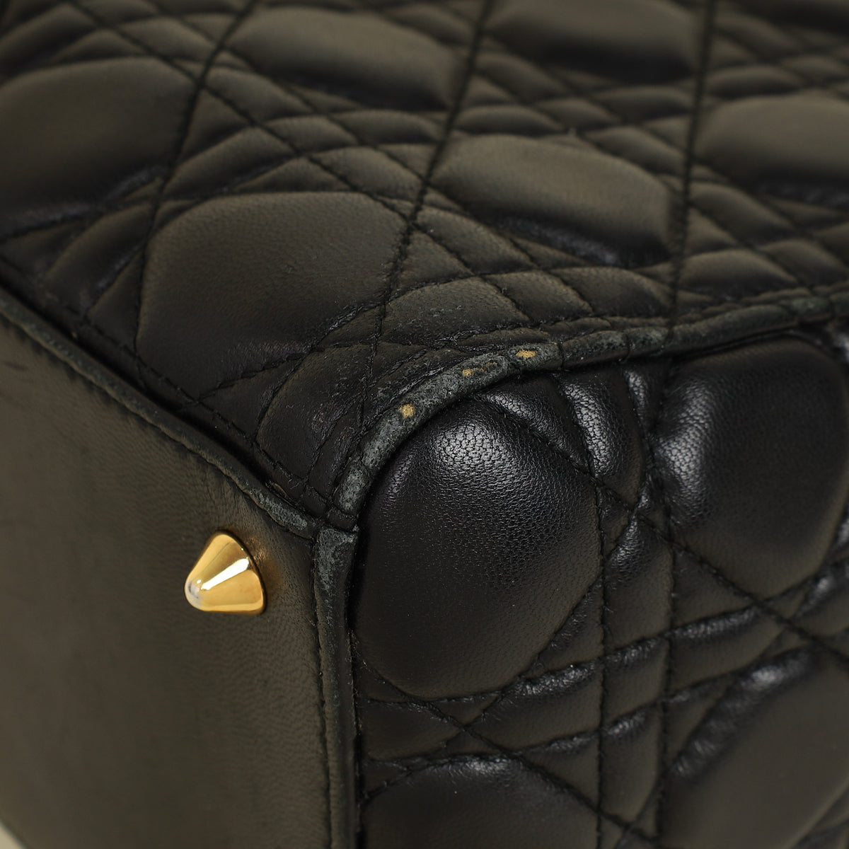 Christian Dior Black Lady Dior Medium Bag