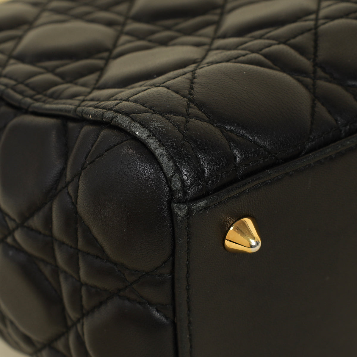 Christian Dior Black Lady Dior Medium Bag