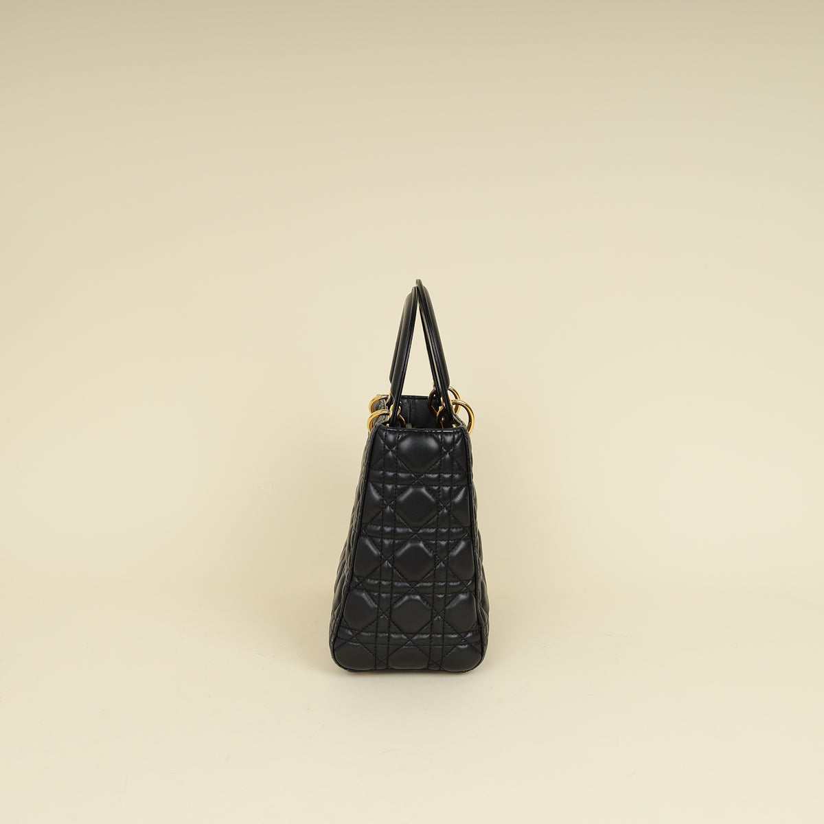 Christian Dior Black Lady Dior Medium Bag
