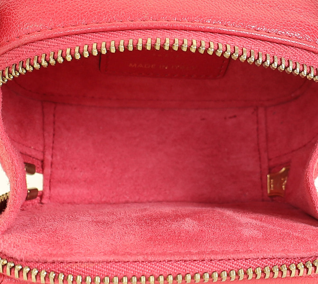 Christian Dior Red Mini Saddle Shoulder Strap Pouch