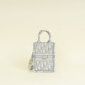 Christian Dior Grey Mini Book Tote Phone Bag