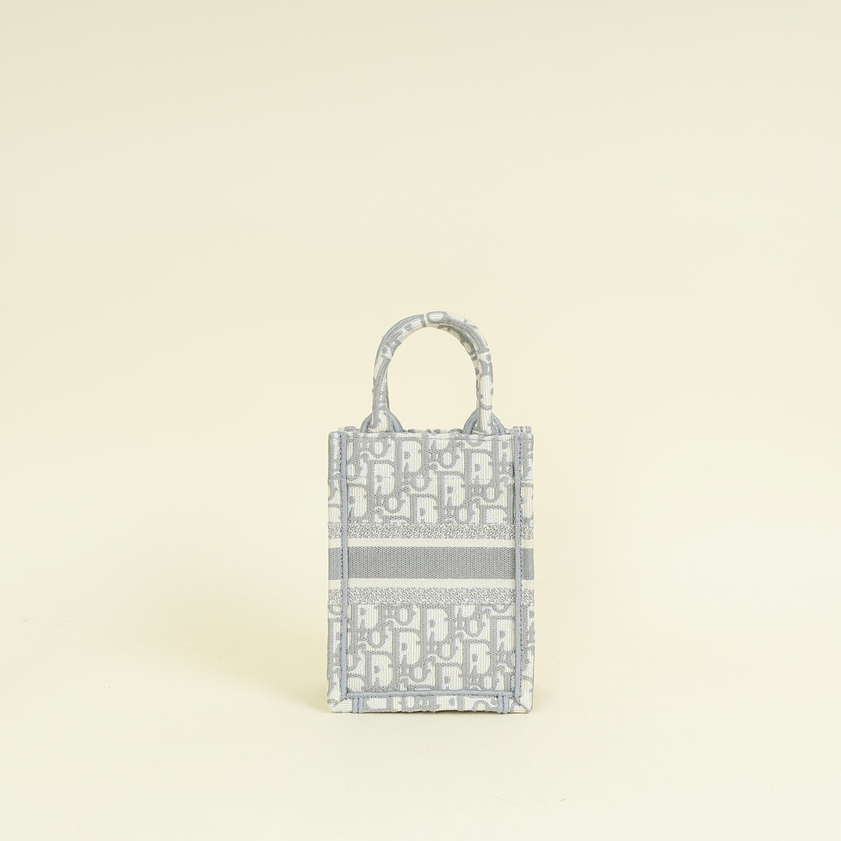 Christian Dior Grey Mini Book Tote Phone Bag