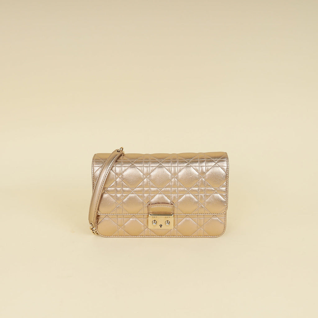 Christian Dior Metallic Bronze Miss Dior Promenade Pouch