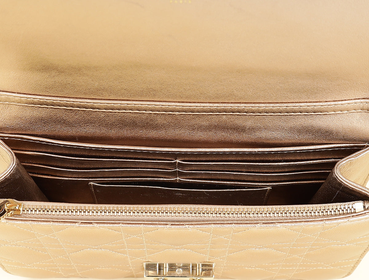 Christian Dior Metallic Bronze Miss Dior Promenade Pouch