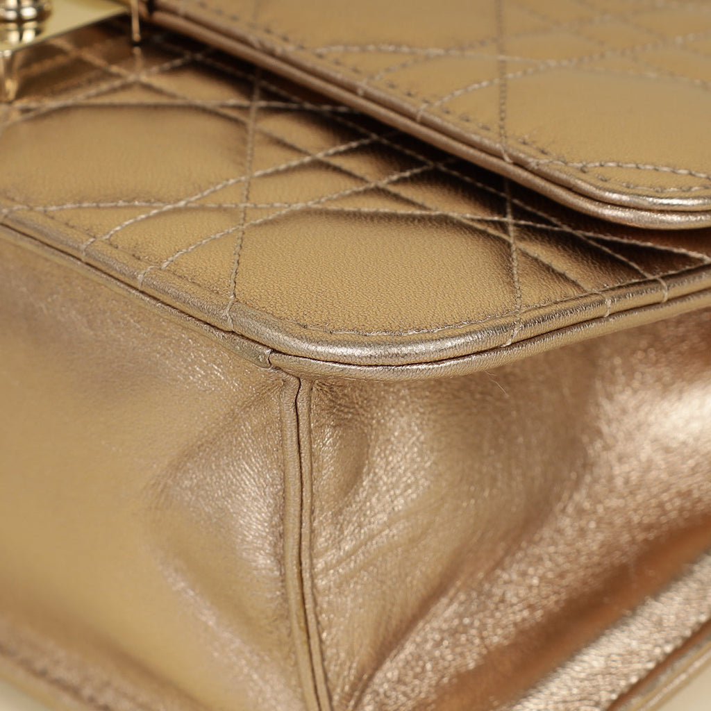 Christian Dior Metallic Bronze Miss Dior Promenade Pouch