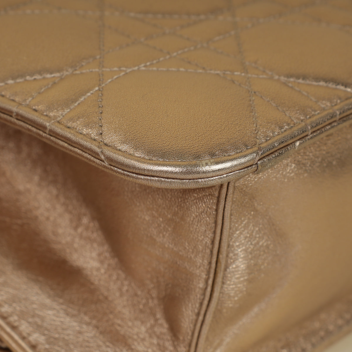 Christian Dior Metallic Bronze Miss Dior Promenade Pouch