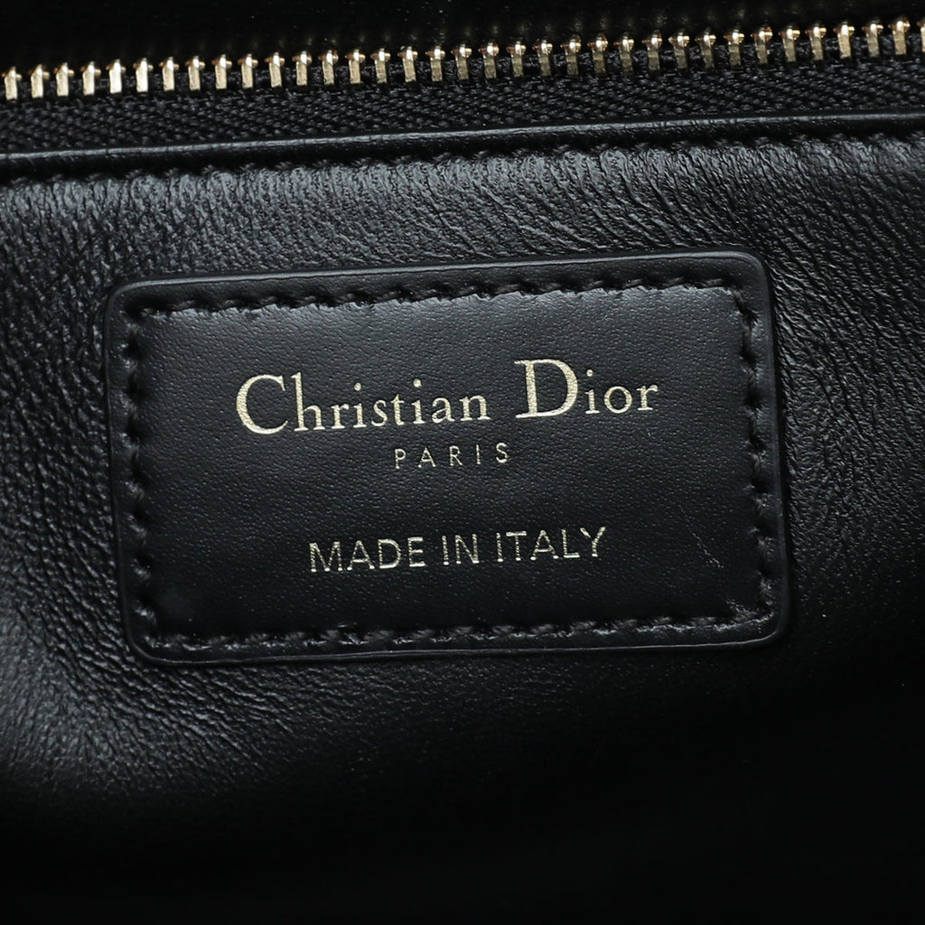 Christian Dior Black 30 Montaigne Micro Cannage Chain Bag