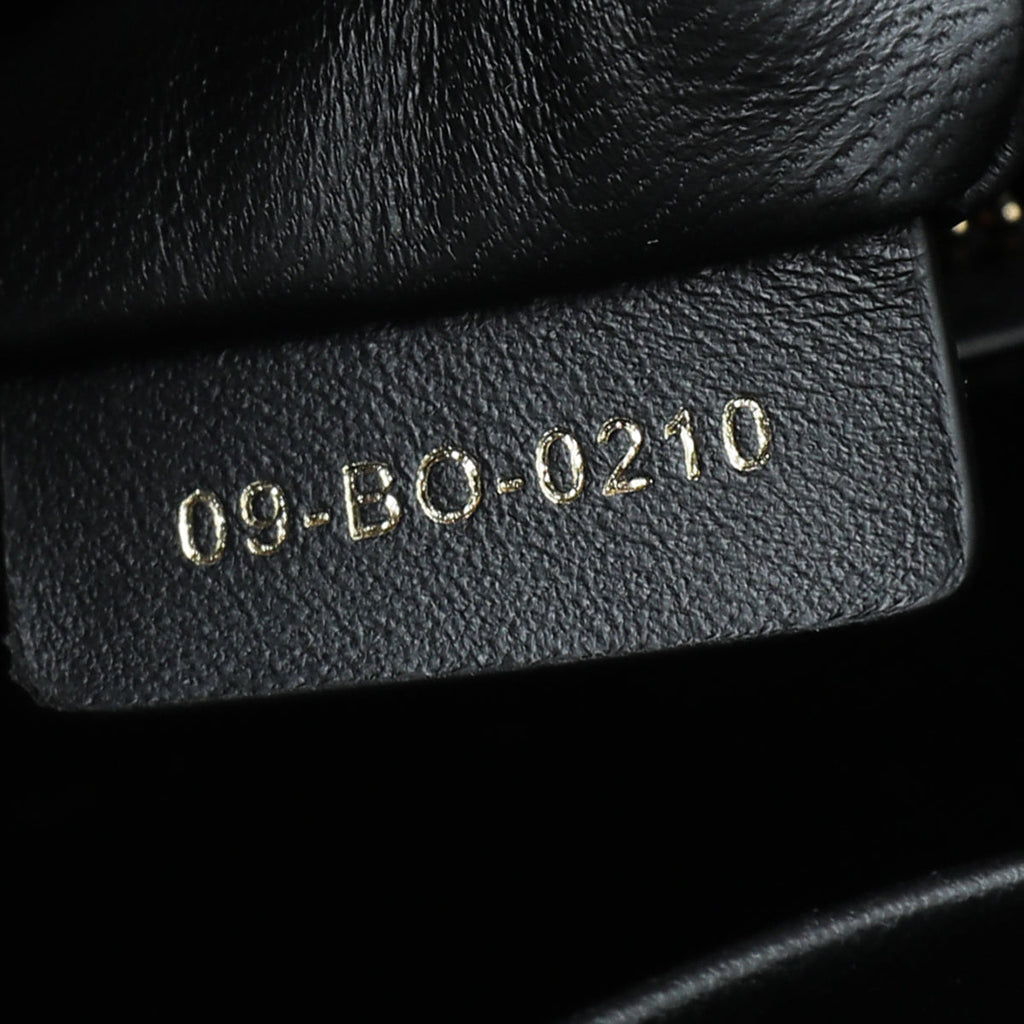 Christian Dior Black 30 Montaigne Micro Cannage Chain Bag