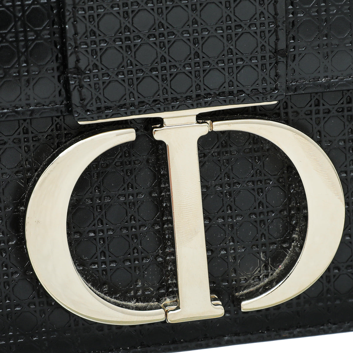 Christian Dior Black 30 Montaigne Micro Cannage Chain Bag