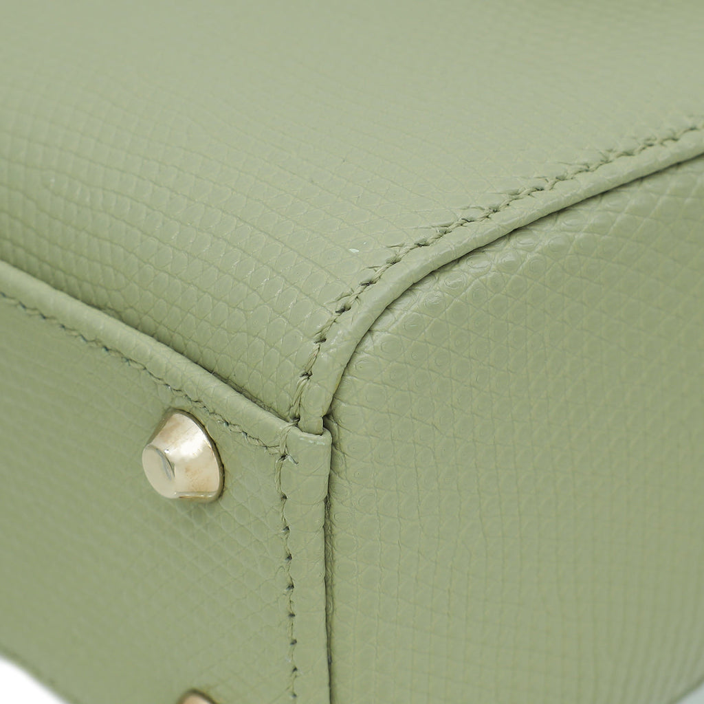 Christian Dior Pistachio Lizard Lady Dior Mini Bag