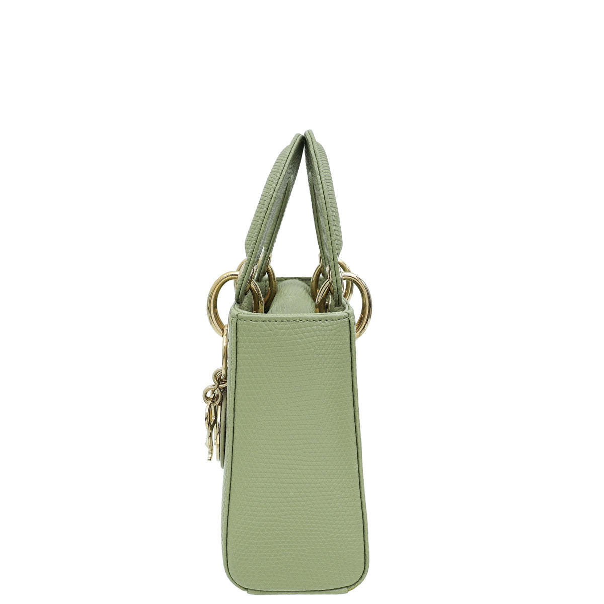 Christian Dior Pistachio Lizard Lady Dior Mini Bag