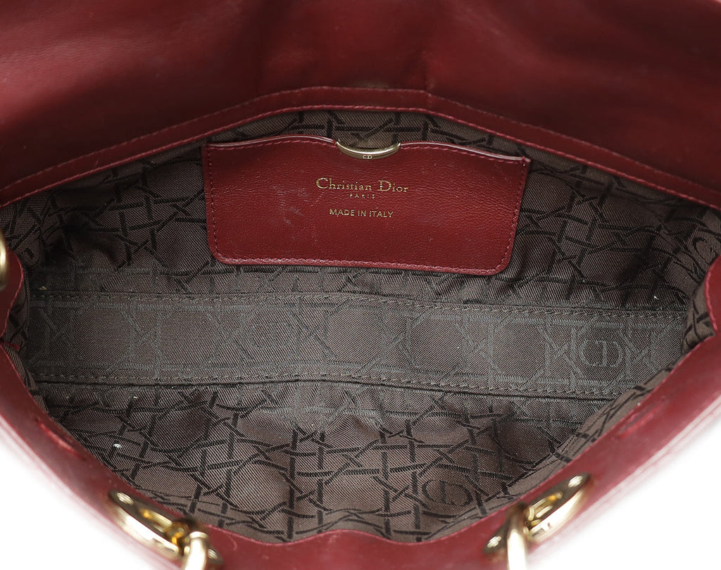 Christian Dior Burgundy Runway Medium Bag