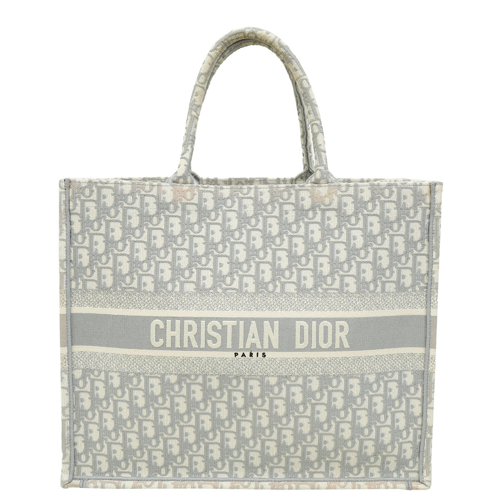 Christian Dior Grey Oblique Book Tote Large Bag