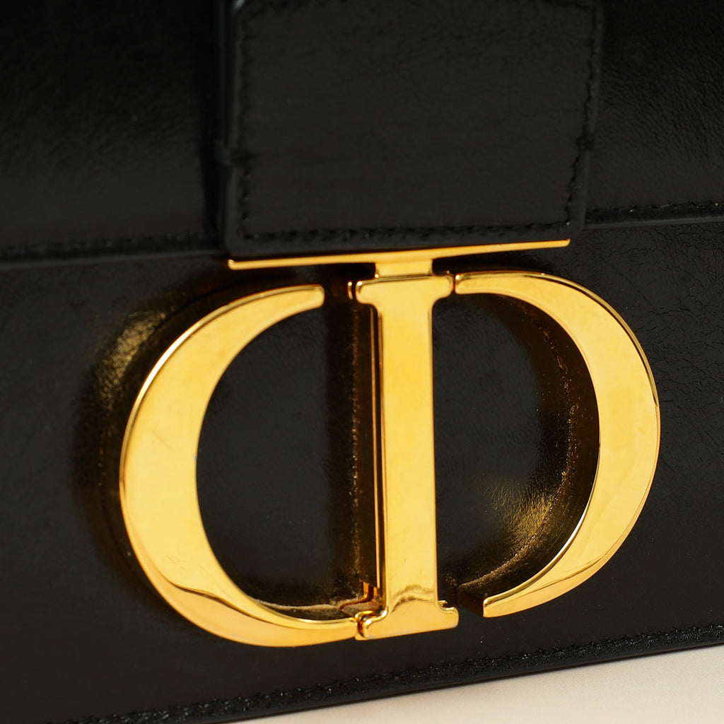 Christian Dior Black 30 Montaigne Flap Bag