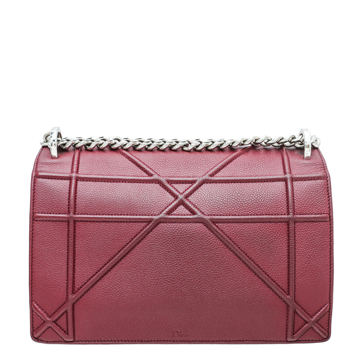 Christian Dior Burgundy Diorama Medium Flap Bag