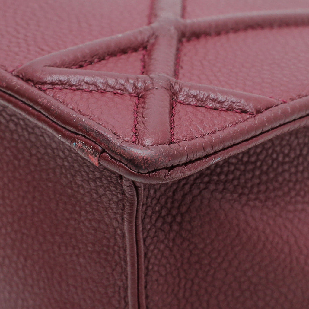 Christian Dior Burgundy Diorama Medium Flap Bag