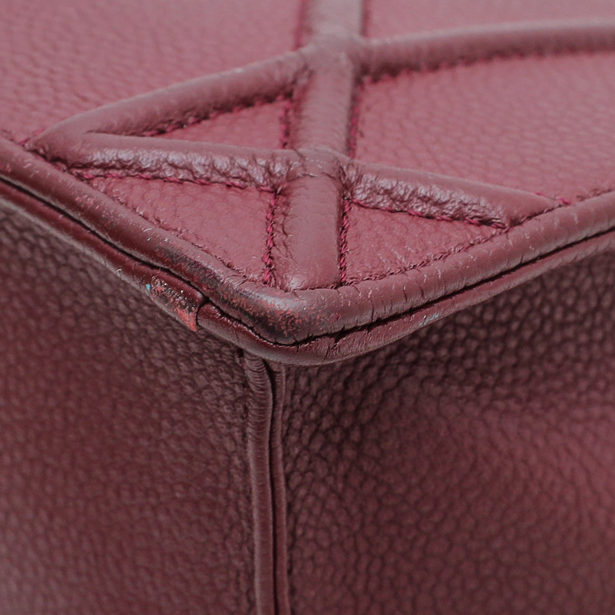 Christian Dior Burgundy Diorama Medium Flap Bag