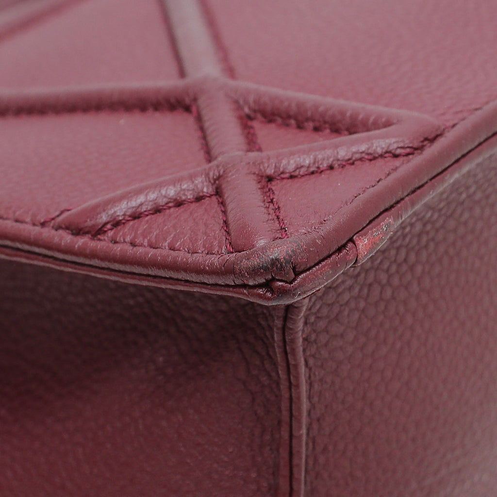 Christian Dior Burgundy Diorama Medium Flap Bag