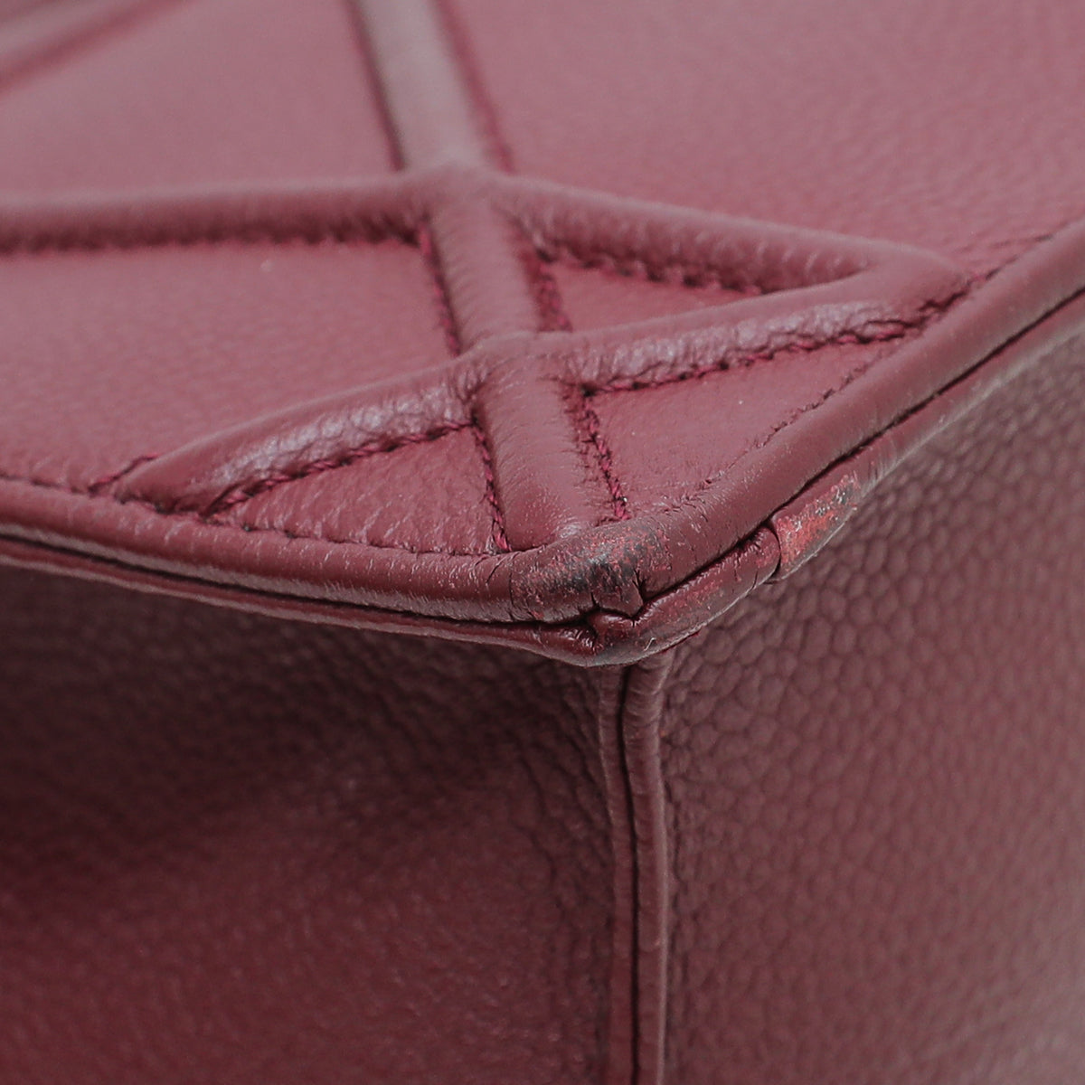 Christian Dior Burgundy Diorama Medium Flap Bag