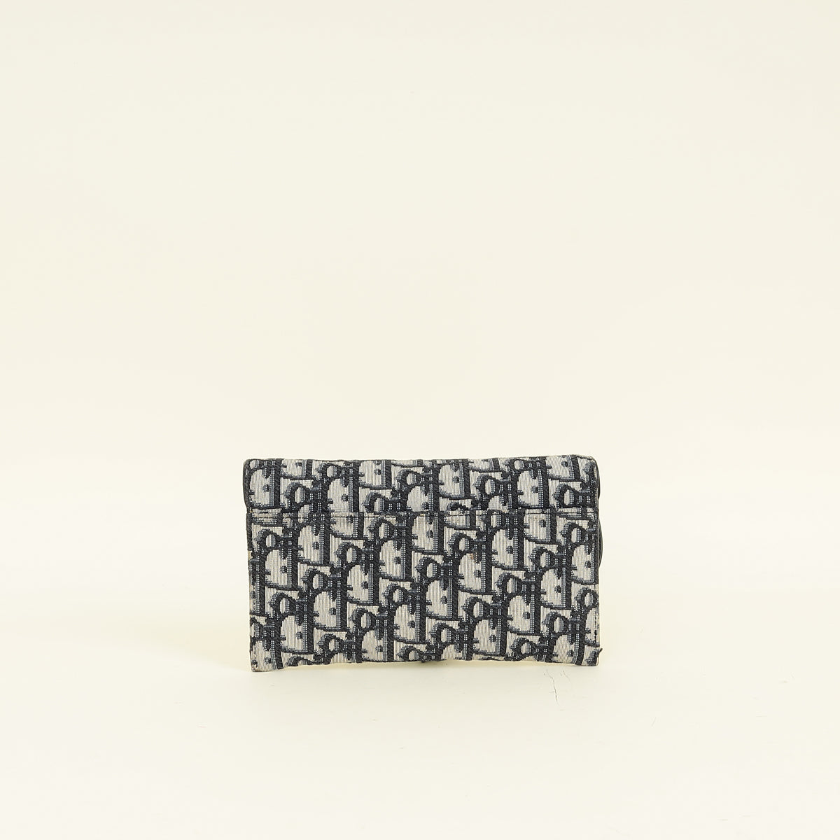 Christian Dior Navy Blue Oblique Small Saddle Pouch with Chain
