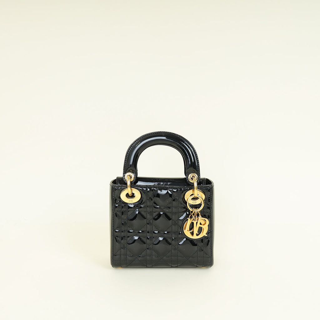 Christian Dior Black Lady Mini Dior Chain Bag