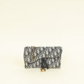 Christian Dior Blue Oblique Saddle Wallet on Chain
