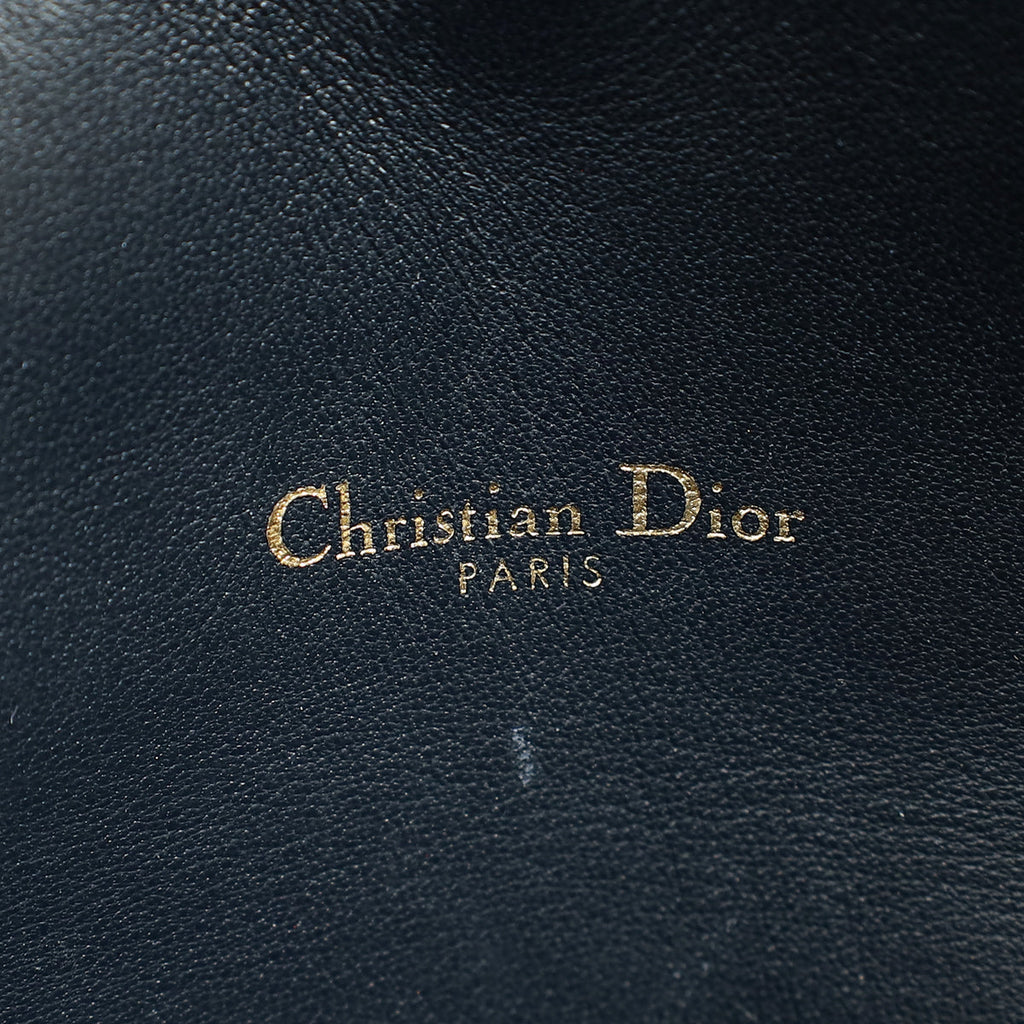 Christian Dior Blue Oblique Saddle Wallet on Chain